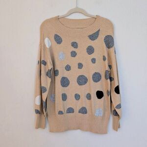 Nic + Zoe Sweet Spot Sweater Women's size Small Cotton blend neutral colors